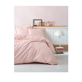 Cotton Box CTN-EGT-STP-STN-C-K-N-T-PUDRA Elegant Stipe Saten Pudra Çift Kişilik Nevresim Takımı