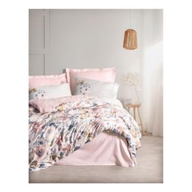 Cotton Box Dalya Pudra Çift Kişilik Saten 200x220 cm Nevresim Takımı
