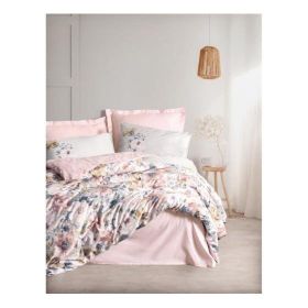Cotton Box Dalya Pudra Çift Kişilik Saten 200x220 cm Nevresim Takımı