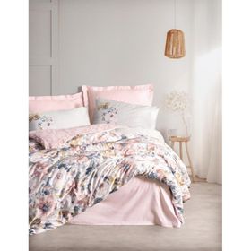 Cotton Box Dalya Pudra Çift Kişilik Saten 200x220 cm Nevresim Takımı