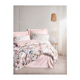 Cotton Box Dalya Pudra Çift Kişilik Saten 200x220 cm Nevresim Takımı