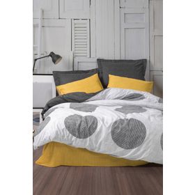 Cotton Box Dappled Modern Sarı Tek Kişilik Nevresim Takımı