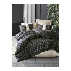 Cotton Box Dark Antre Bej Ranforce Çift Kişilik Nevresim Takımı