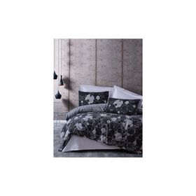 Cotton Box Dark Ranforce Çift Kişilik Round Gri Nevresim Takımı