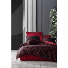 Cotton Box Dark Tek Kişilik Shadow Bordo Nevresim Takımı