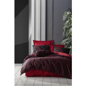 Cotton Box Dark Tek Kişilik Shadow Bordo Nevresim Takımı