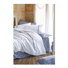 Cotton Box Delmor Lacivert Majestic Seri Çift Kişilik Nevresim Takımı