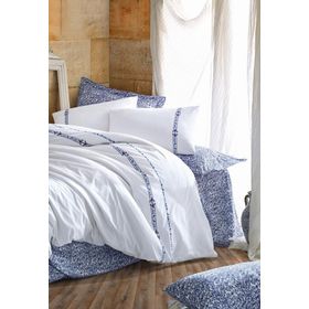 Cotton Box Delmor Lacivert Majestic Seri Çift Kişilik Nevresim Takımı
