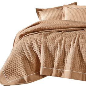 Cotton Box Dıamond Çift Kişilik Hardal Yatak Örtüsü