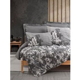 Cotton Box Dual Lunt Antrasit Çift Kişilik Nevresim Takımı