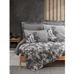 Cotton Box Dual Lunt Antrasit Çift Kişilik Nevresim Takımı
