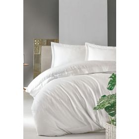 Cotton Box Elegant Beyaz Saten Çift Kişilik Nevresim Takımı