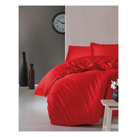 Cotton Box Elegant Kırmızı Çift Kişilik Saten Nevresim Takımı