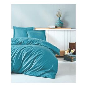 Cotton Box Elegant Saten Stripe Bordo Çift Kişilik Nevresim Takımı