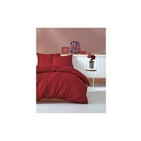 Cotton Box Elegant Saten Stripe Bordo Çift Kişilik Nevresim Takımı