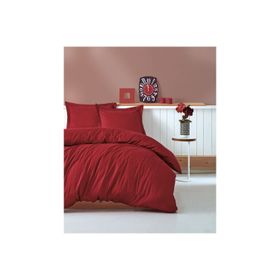 Cotton Box Elegant Saten Stripe Bordo Çift Kişilik Nevresim Takımı