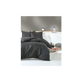 Cotton Box Elegant Stipe Antrasit Çift Kişilik Nevresim Takımı