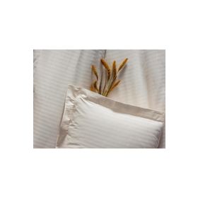 Cotton Box Elegante Stripe Ekru Çift Kişilik Saten Nevresim Takımı