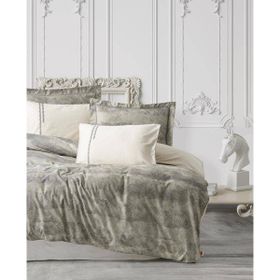 Cotton Box Elit Sandero Saten Haki 200 x 220 cm Çift Kişilik Nevresim Takımı