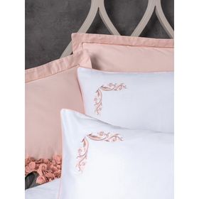 Cotton Box Elite Melinda Pembe Saten Çift Kişilik Nevresim Takımı