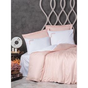 Cotton Box Elite Melinda Pembe Saten Çift Kişilik Nevresim Takımı