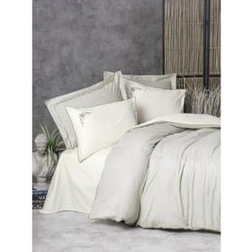Cotton Box Elite Teresa Bej Saten Çift Kişilik Nevresim Takımı