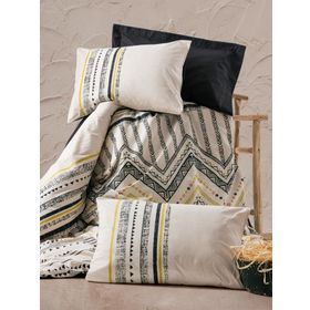 Cotton Box Elvira Siyah Etnich Çift Kişilik 200x220 cm Nevresim Takımı
