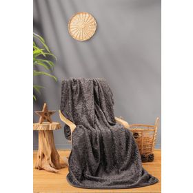 Cotton Box Emboss 220x240 Antrasit Çift Kişilik Battaniye