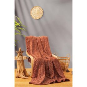 Cotton Box Emboss Kiremit Renk Çift Kişilik Battaniye