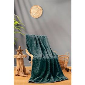 Cotton Box Emboss Petrol Çift Kişilik Battaniye