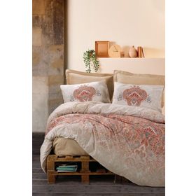 Cotton Box Emh Bohem Çift Kişilik Loreta Bej Nevresim Takımı
