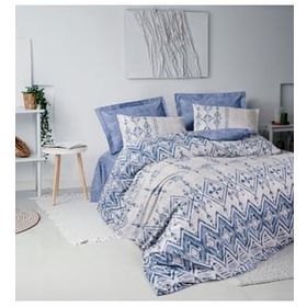 Cotton Box Ethnic Cleo Mavi Çift Kişilik 200x220 cm Nevresim Takımı