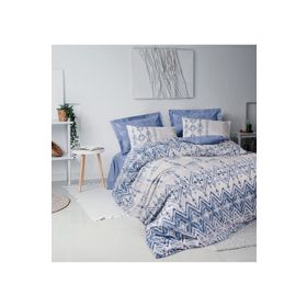 Cotton Box Ethnic Cleo Mavi Çift Kişilik 200x220 cm Nevresim Takımı