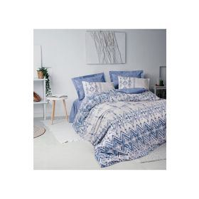 Cotton Box Ethnic Cleo Mavi Çift Kişilik Nevresim Takımı