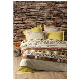 Cotton Box Ethnic Magnus Hardal Çift Kişilik 200x220 cm Nevresim Takımı