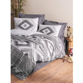 Cotton Box Etnich Delos Antrasit Çift Kişilik 200x220 cm Nevresim Takımı