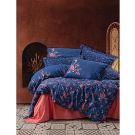 Cotton Box Feminen Emery Lacivert Nevresim Takımı Tek Kişilik