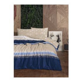 Cotton Box Flanel Çift Kişilik Blueline Lacivert Nevresim Takımı