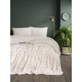 Cotton Box Flanel Çift Kişilik Roof Mavi Nevresim Takımı