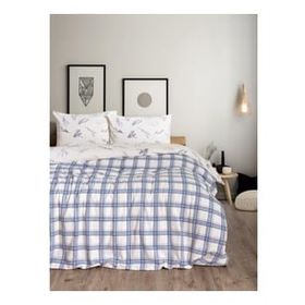 Cotton Box Flanel Nevresim Takımı Çift Kişilik Lavanid Mavi