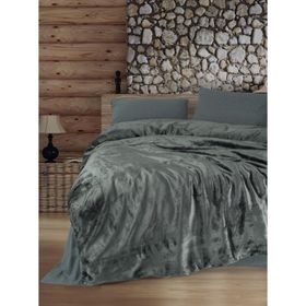 Cotton Box Flossy Gri Velvet Çift Kişilik 200x220 cm Nevresim Takımı