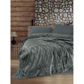 Cotton Box Flossy Gri Velvet Çift Kişilik 200x220 cm Nevresim Takımı