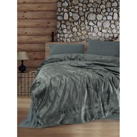 Cotton Box Flossy Gri Velvet Çift Kişilik Nevresim Takımı