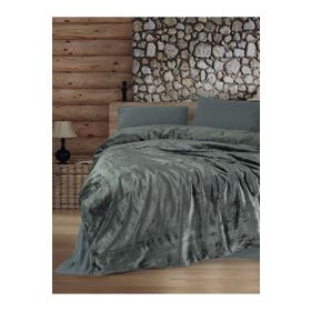 Cotton Box Flossy Gri Velvet Çift Kişilik Nevresim Takımı