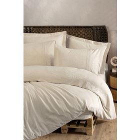 Cotton Box Forbes 200x220 cm Bej Çift Kişilik Nevresim Takımı