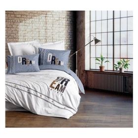Cotton Box Forever Mood Nakışlı Ranforce Çift Kişilik Gri 200 x 220 cm Nevresim Takımı