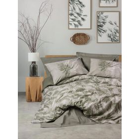 Cotton Box Frond Haki Dual Tek Kişilik Nevresim Takımı