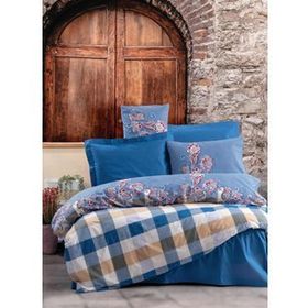 Cotton Box Galano Alaçatı Lacivert Nevresim Takımı Çift Kişilik