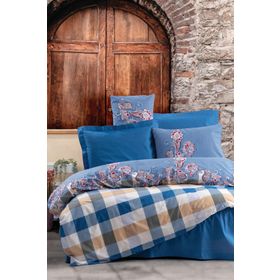 Cotton Box Galano Alaçatı Lacivert Nevresim Takımı Çift Kişilik
