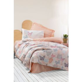 Cotton Box Genç Odası Kimela Pembe Tek Kişilik Lastikli Çarşaflı Nevresim Takımı
